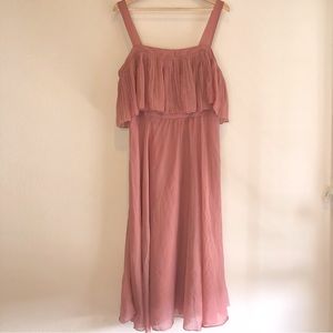 ASOS Mauve Pleated Chiffon Dress, 12
